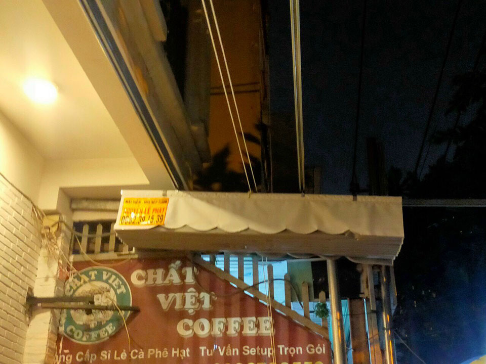 Mái che quán cafe – Mái xếp quán cafe