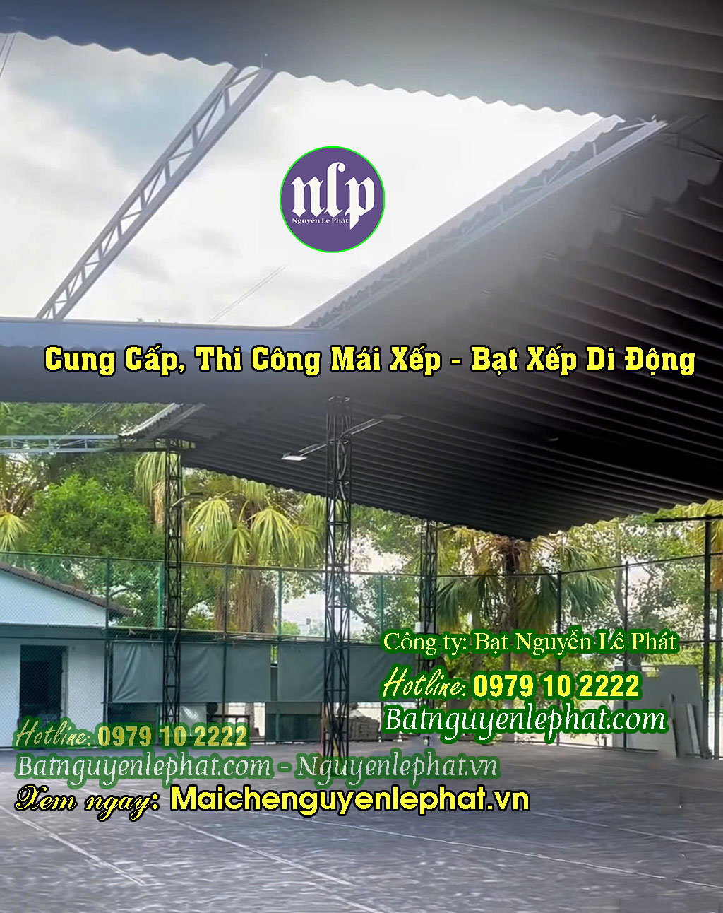 Thi công mái che sân Pickleball