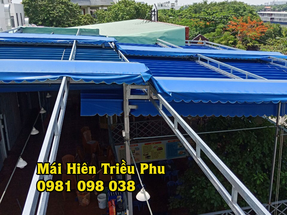 Thi công lắp đặt mái xếp mái che di động tại Bình Thuận