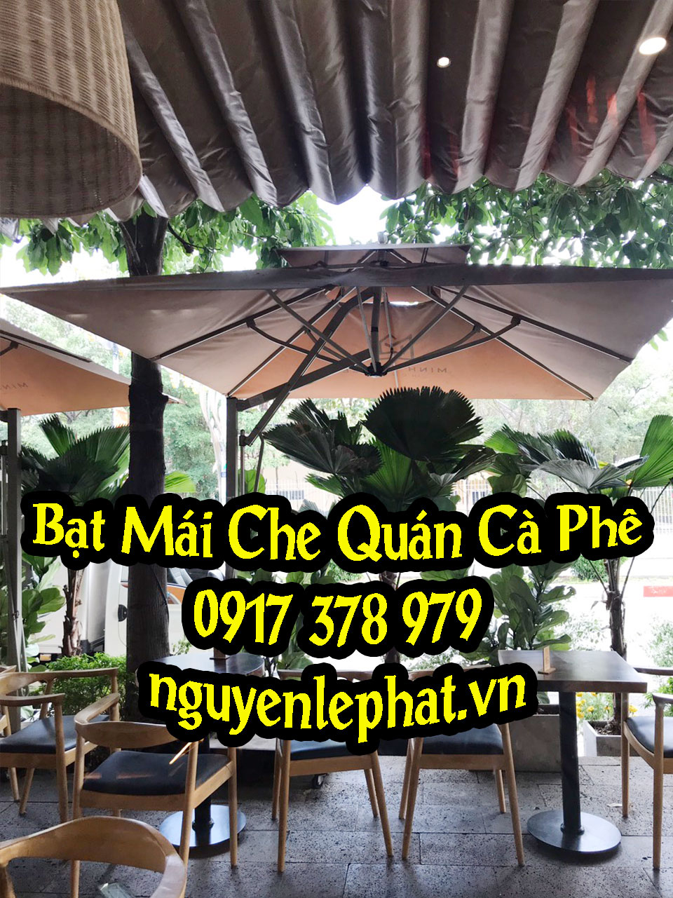 Báo Giá Mái Bạt Kéo Che Cho Quán Cafe tại Bình Dương
