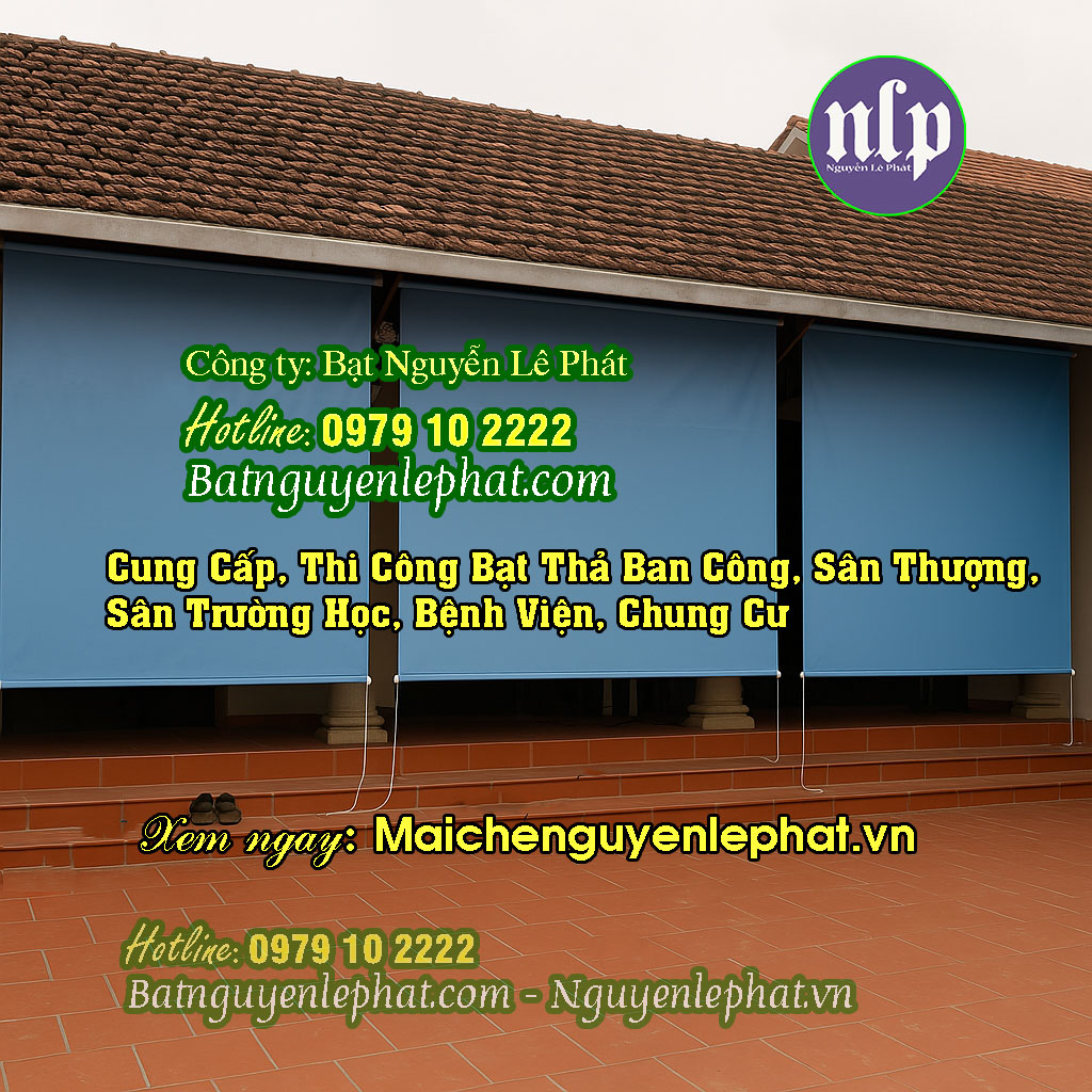 bạt che nắng mưa, bạt Hàn Quốc Mái Xếp Bình Thuận Lắp bạt mái che tay quay Bình Thuận