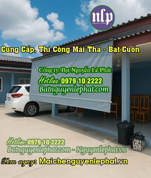 mẫu rèm bạt che nắng mưa