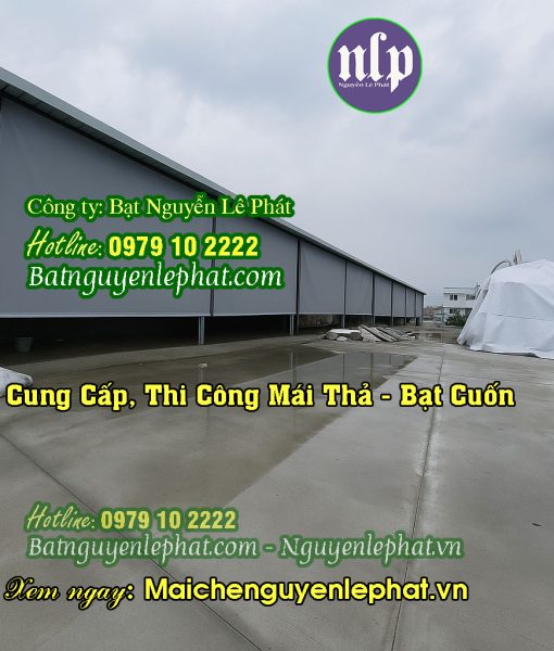 Mẫu rèm bạt thả che nắng ngoài trời