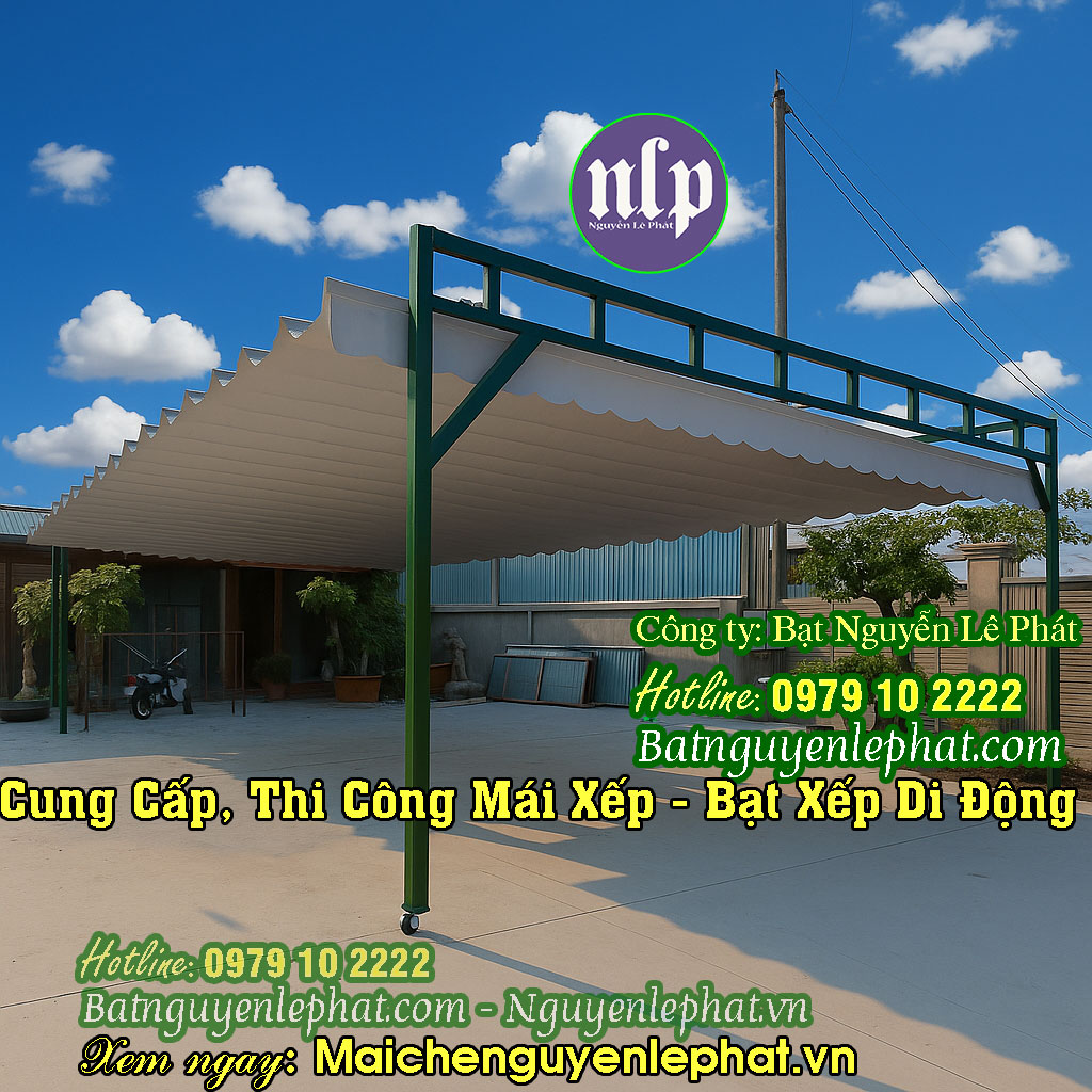 Thi công mái che ngoài trời quán cafe sân vườn