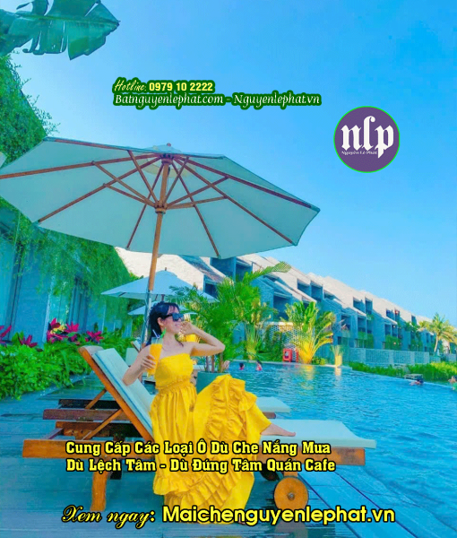 ô dù quán cafe ngoài trời