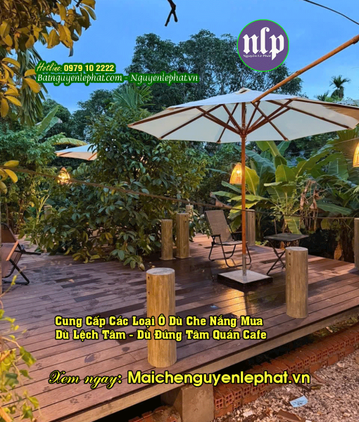 Dù Che Ngoài Trời - Dù Che Bán Hàng Quán Cafe Tại Bến Tre