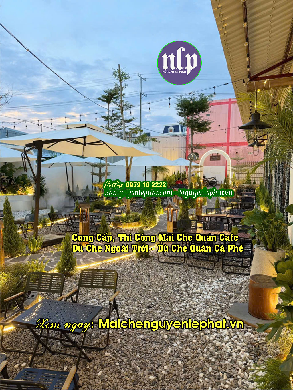 Dù quán cà phê giá rẻ Dù quán cà phê giá rẻ